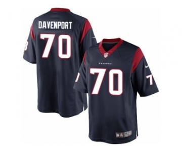 Youth Nike Houston Texans #70 Julien Davenport Limited Navy Blue Team Color NFL Jersey