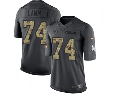 Youth Nike Houston Texans #74 Kendall Lamm Limited Black 2016 Salute to Service NFL Jersey