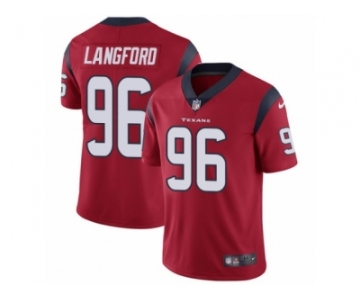 Youth Nike Houston Texans #96 Kendall Langford Red Alternate Vapor Untouchable Limited Player NFL Jersey