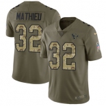 Youth Texans #32 Tyrann Mathieu Olive Camo Stitched NFL Limited 2017 Salute to Service Jersey