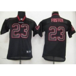 nike youth nfl jerseys houston texans #23 foster black[lights out]