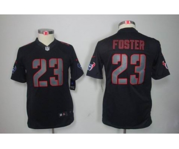 nike youth nfl jerseys houston texans #23 foster black[nike impact limited]