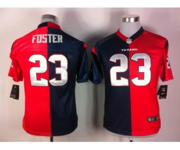 nike youth nfl jerseys houston texans #23 foster blue-red[Elite split]