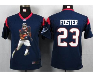 nike youth nfl jerseys houston texans #23 foster blue[portrait fashion]