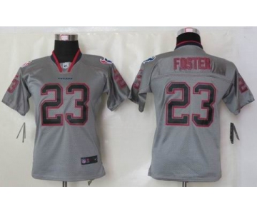 nike youth nfl jerseys houston texans #23 foster grey[Elite lights out]