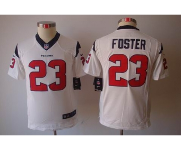 nike youth nfl jerseys houston texans #23 foster white[nike limited]