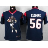 nike youth nfl jerseys houston texans #56 cushing blue[portrait fashion]