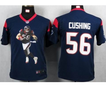 nike youth nfl jerseys houston texans #56 cushing blue[portrait fashion]