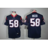 nike youth nfl jerseys houston texans #58 reed blue[nike limited]