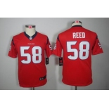 nike youth nfl jerseys houston texans #58 reed red[nike limited]