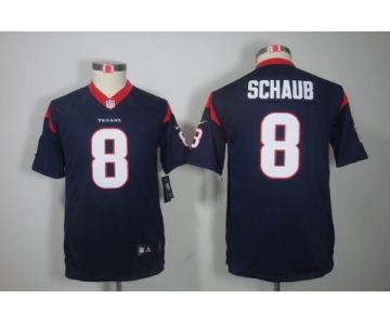 nike youth nfl jerseys houston texans #8 schaub blue[nike limited]