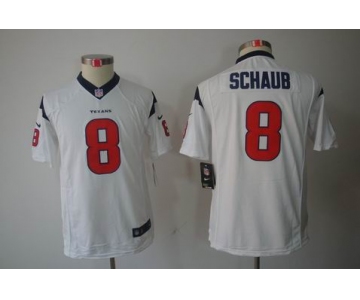 nike youth nfl jerseys houston texans #8 schaub white[nike limited]