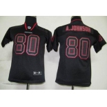 nike youth nfl jerseys houston texans #80 a.johnson black[lights out]