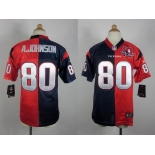 nike youth nfl jerseys houston texans #80 a.johnson blue-red[Elite split 10th patch]