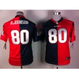 nike youth nfl jerseys houston texans #80 a.johnson blue-red[Elite split]