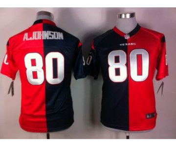 nike youth nfl jerseys houston texans #80 a.johnson blue-red[Elite split]