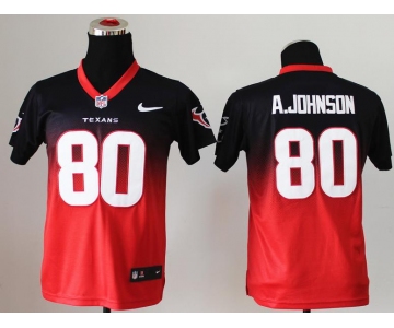 nike youth nfl jerseys houston texans #80 a.johnson blue-red[nike drift fashion][second version]