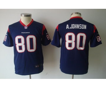 nike youth nfl jerseys houston texans #80 a.johnson blue[nike]