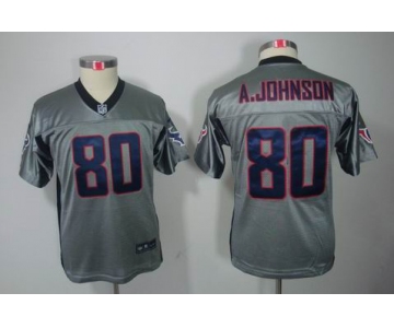 nike youth nfl jerseys houston texans #80 a.johnson grey[Elite shadow]