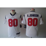 nike youth nfl jerseys houston texans #80 a.johnson white[nike limited]