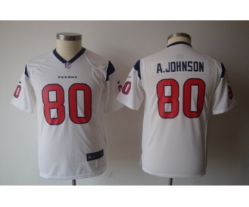 nike youth nfl jerseys houston texans #80 a.johnson white[nike]