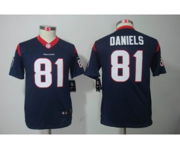 nike youth nfl jerseys houston texans #81 daniels blue[nike limited]