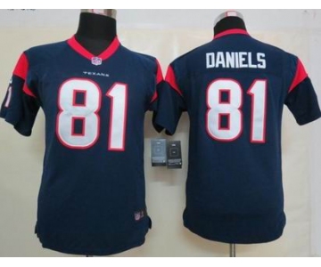 nike youth nfl jerseys houston texans #81 daniels blue[nike]