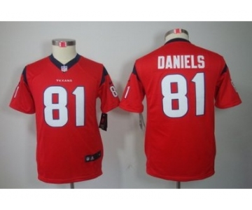 nike youth nfl jerseys houston texans #81 daniels red[nike]