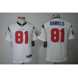 nike youth nfl jerseys houston texans #81 daniels white[nike limited]