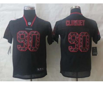 nike youth nfl jerseys houston texans #90 clowney black[Elite united sideline][clowney]