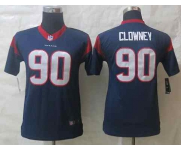 nike youth nfl jerseys houston texans #90 clowney blue[nike limited][clowney]