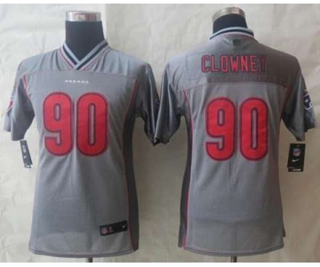 nike youth nfl jerseys houston texans #90 clowney grey[Elite vapor][clowney]