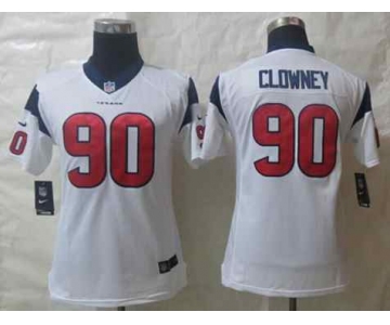 nike youth nfl jerseys houston texans #90 clowney white[nike limited][clowney]