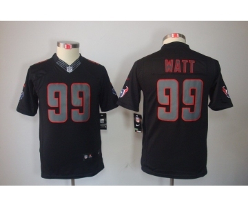 nike youth nfl jerseys houston texans #99 watt black[nike impact limited]