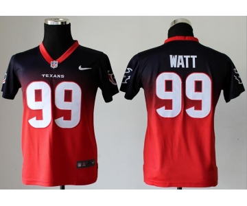 nike youth nfl jerseys houston texans #99 watt blue-red[nike drift fashion][second version]