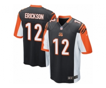 Men Nike Cincinnati Bengals #12 Alex Erickson Game Black Team Color NFL Jersey