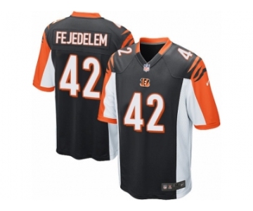 Men Nike Cincinnati Bengals #42 Clayton Fejedelem Game Black Team Color NFL Jersey