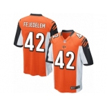 Men Nike Cincinnati Bengals #42 Clayton Fejedelem Game Orange Alternate NFL Jersey