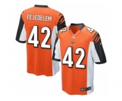 Men Nike Cincinnati Bengals #42 Clayton Fejedelem Game Orange Alternate NFL Jersey