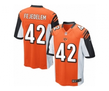 Men Nike Cincinnati Bengals #42 Clayton Fejedelem Game Orange Alternate NFL Jersey