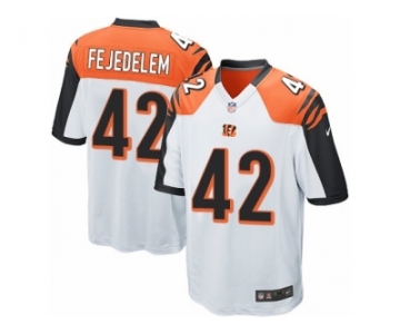 Men Nike Cincinnati Bengals #42 Clayton Fejedelem Game White NFL Jersey