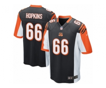 Men Nike Cincinnati Bengals #66 Trey Hopkins Game Black Team Color NFL Jersey