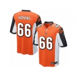 Men Nike Cincinnati Bengals #66 Trey Hopkins Game Orange Alternate NFL Jersey