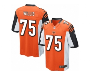 Men Nike Cincinnati Bengals #75 Jordan Willis Game Orange Alternate NFL Jersey