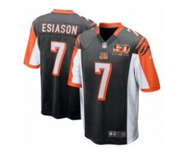 Men's Cincinnati Bengals #7 Boomer Esiason Nike Black 50th Anniversary Retired Player Game Jersey