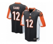 Men's Nike Cincinnati Bengals #12 Mohamed Sanu Game Black Team Color NFL Jersey