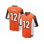 Men's Nike Cincinnati Bengals #12 Mohamed Sanu Game Orange Alternate NFL Jersey