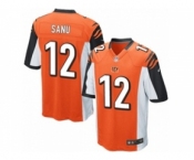 Men's Nike Cincinnati Bengals #12 Mohamed Sanu Game Orange Alternate NFL Jersey