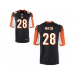 Men's Nike Cincinnati Bengals #28 Joe Mixon Game Black Team Color NFL Jersey