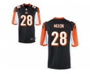 Men's Nike Cincinnati Bengals #28 Joe Mixon Game Black Team Color NFL Jersey